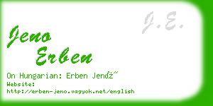 jeno erben business card